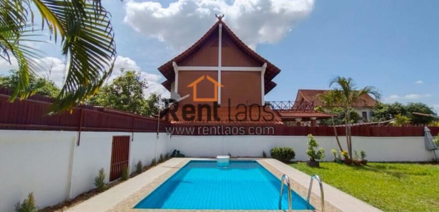 Lao style house with pool near international school